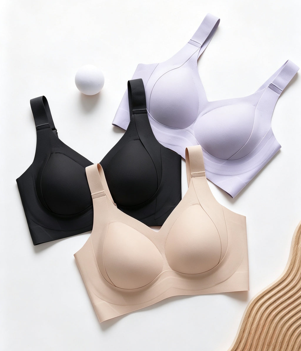 Seamless Wire‑Free Minimizer Bra | W‑Shape Soft Support for Full Bust, Side Fat Control & Invisible Under Clothes #2305